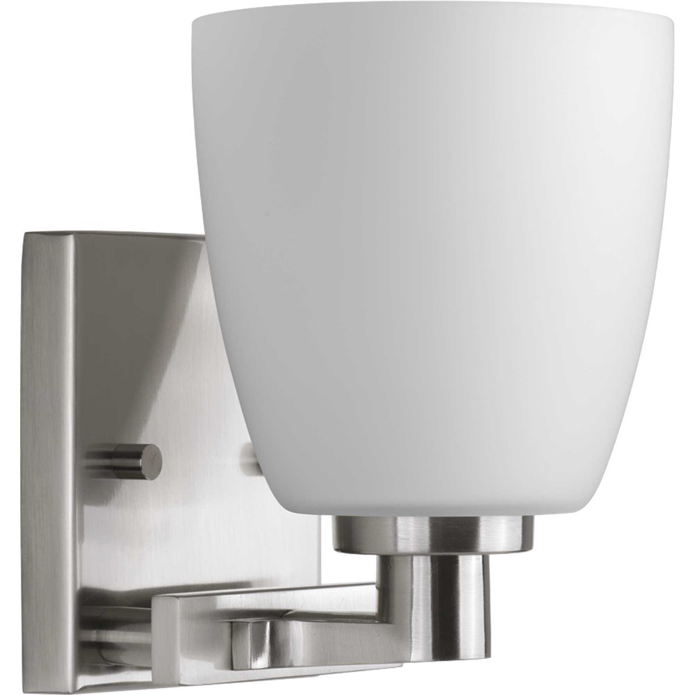 Progress Lighting-P2165-09-Fleet - 1 Light in Coastal style - 5.25 Inches wide by 7.25 Inches high Brushed Nickel  Polished Chrome Finish with Etched Opal Glass