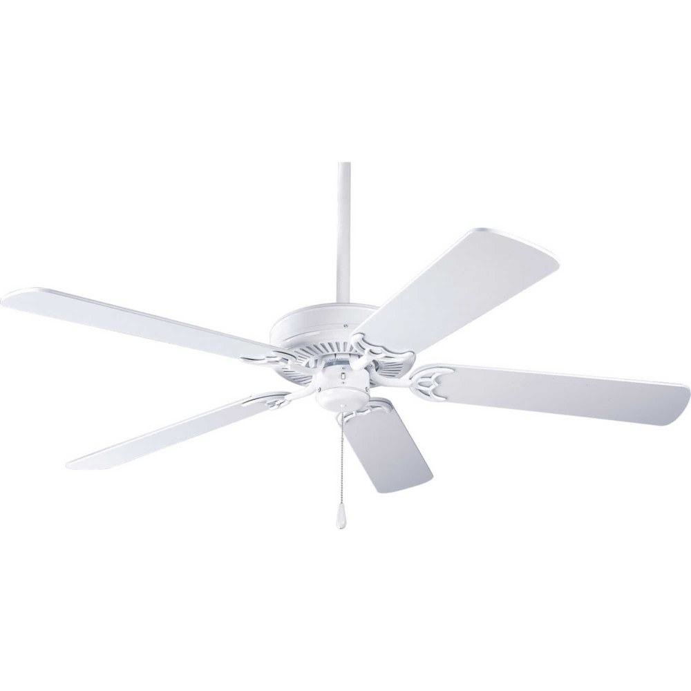 Progress Lighting-P2501-30W-AirPro - Wide - Ceiling Fan in Transitional style - 52 Inches wide by 13.5 Inches high White  White Finish