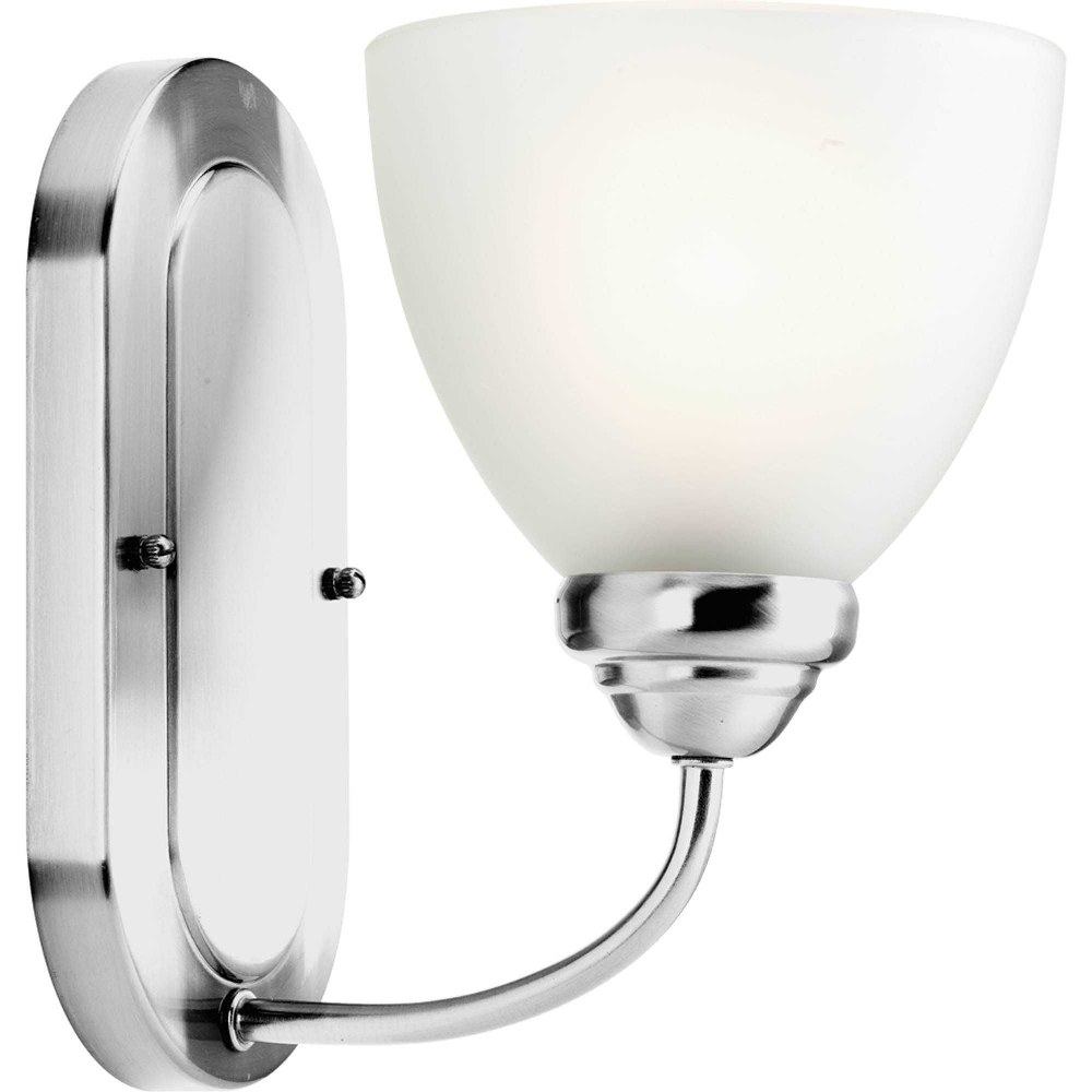 Progress Lighting-P2913-15-Heart - 1 Light in Farmhouse style - 5.75 Inches wide by 9 Inches high   Polished Chrome Finish with White Etched Glass