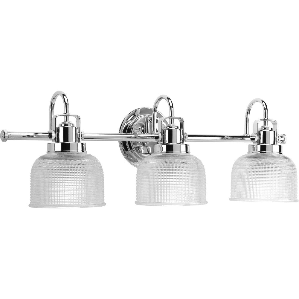 Progress Lighting-P2992-15-Archie - 3 Light in Coastal style - 26.25 Inches wide by 8.75 Inches high   Chrome Finish with Clear Prismatic Glass