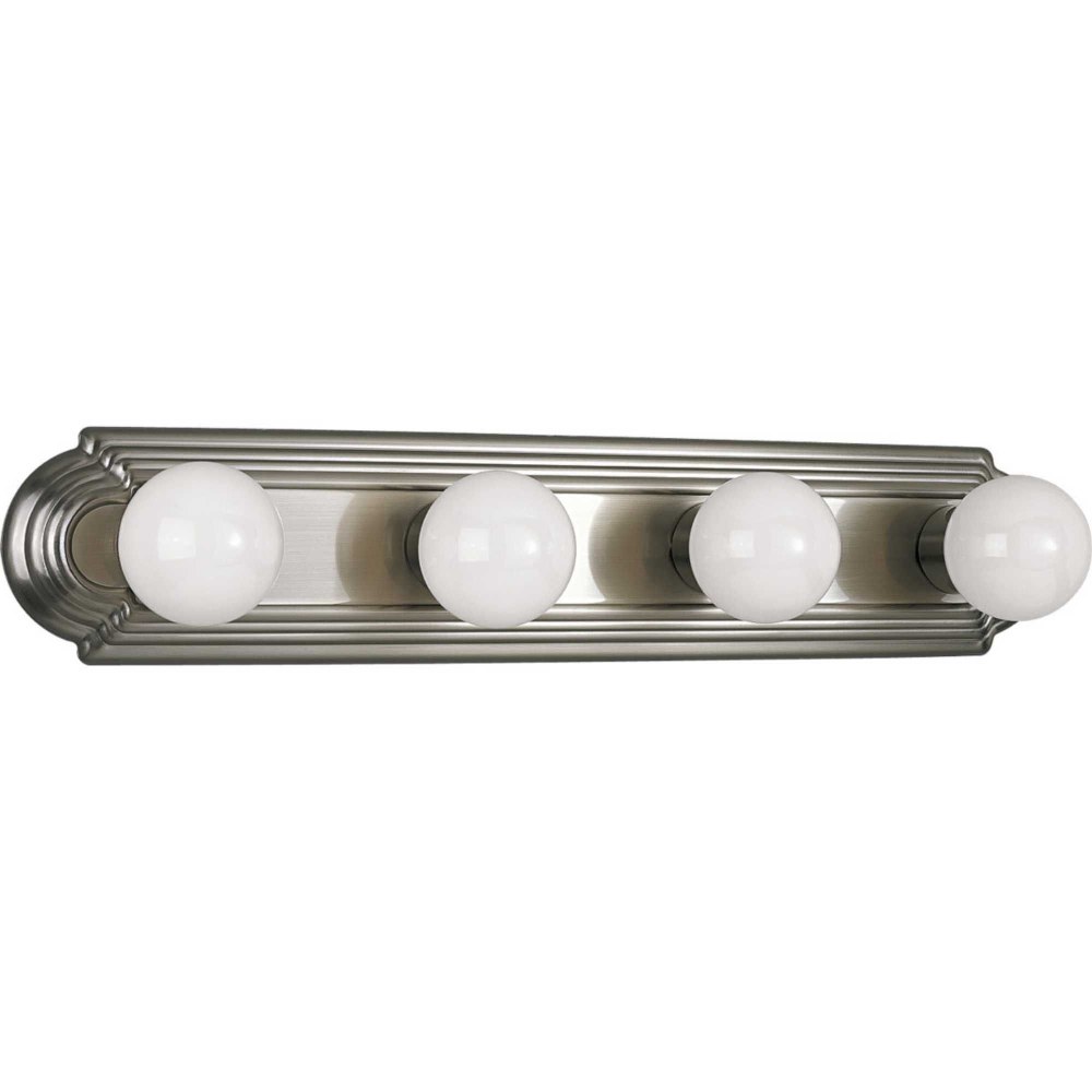Progress Lighting-P3025-09-Broadway - 4 Light in Traditional style - 24 Inches wide by 4.63 Inches high Brushed Nickel  Brushed Nickel Finish