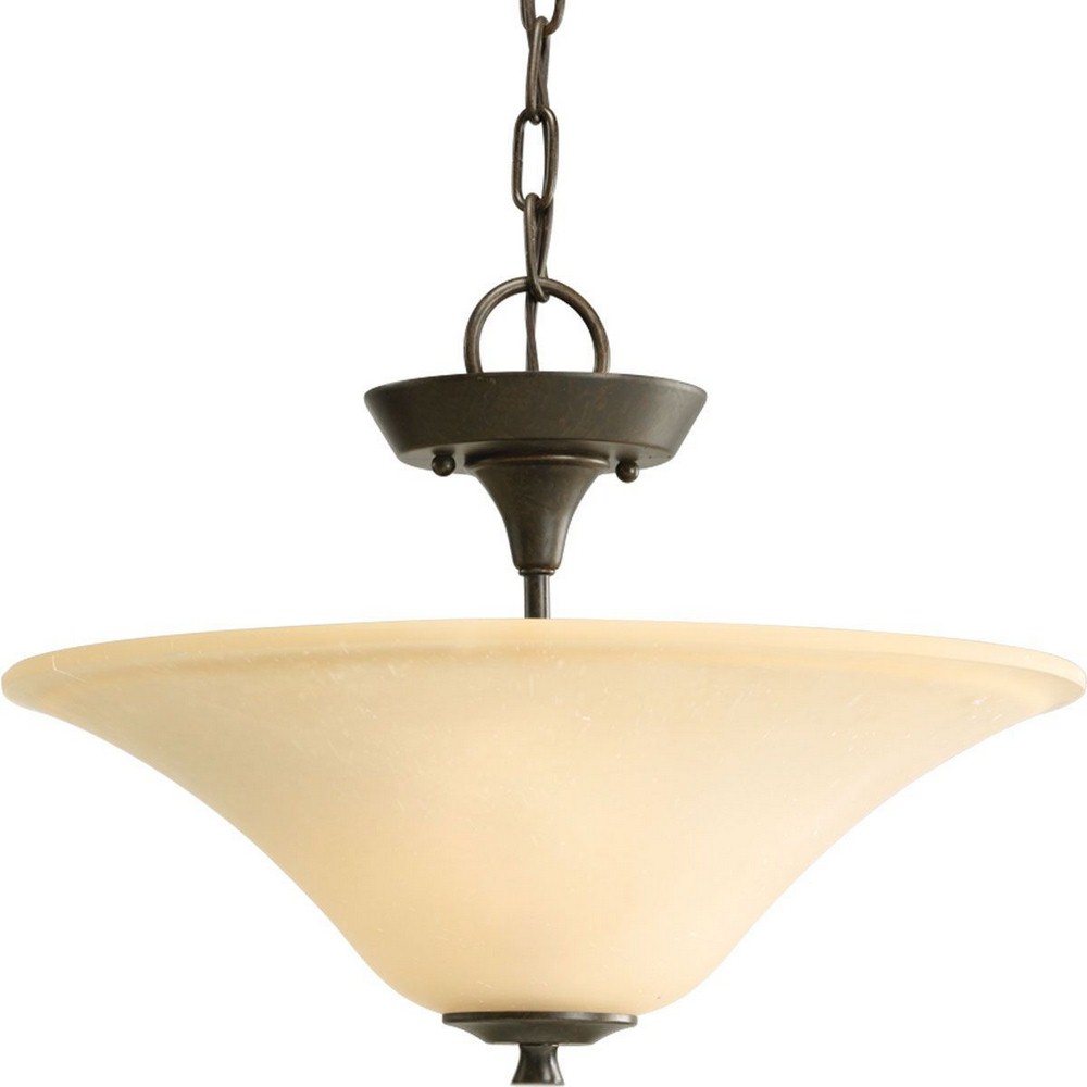 Progress Lighting P3216-77 1-Light Bracket with Seeded Topaz Glass Forged Bronze
