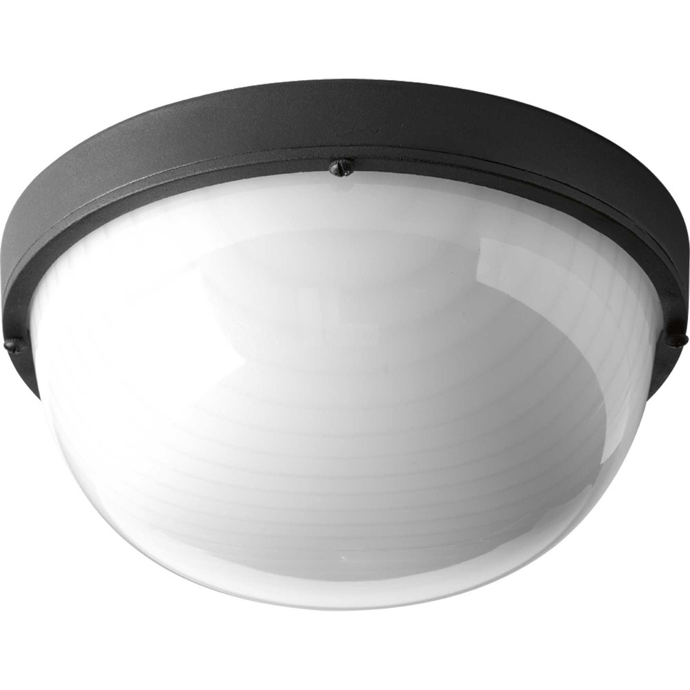 Progress Lighting-P3648-3130K9-Bulkheads LED - Outdoor Light - 1 Light in Coastal style - 9.5 Inches wide by 9.5 Inches high Black  Black Finish with Frosted Glass