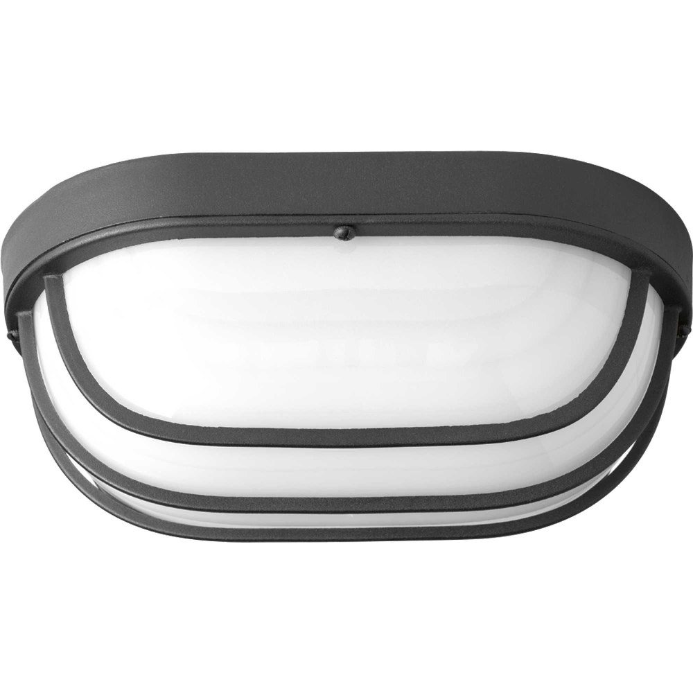 Progress Lighting-P3649-3130K9-Bulkheads LED - Outdoor Light - 1 Light in Coastal style - 10.5 Inches wide by 6.38 Inches high Black  Black Finish with Frosted Glass