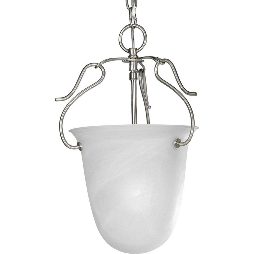 Progress Lighting-P3788-09-Bedford - 1 Light in Traditional style - 10.5 Inches wide by 15.63 Inches high   Brushed Nickel Finish with Clear Seedy Glass