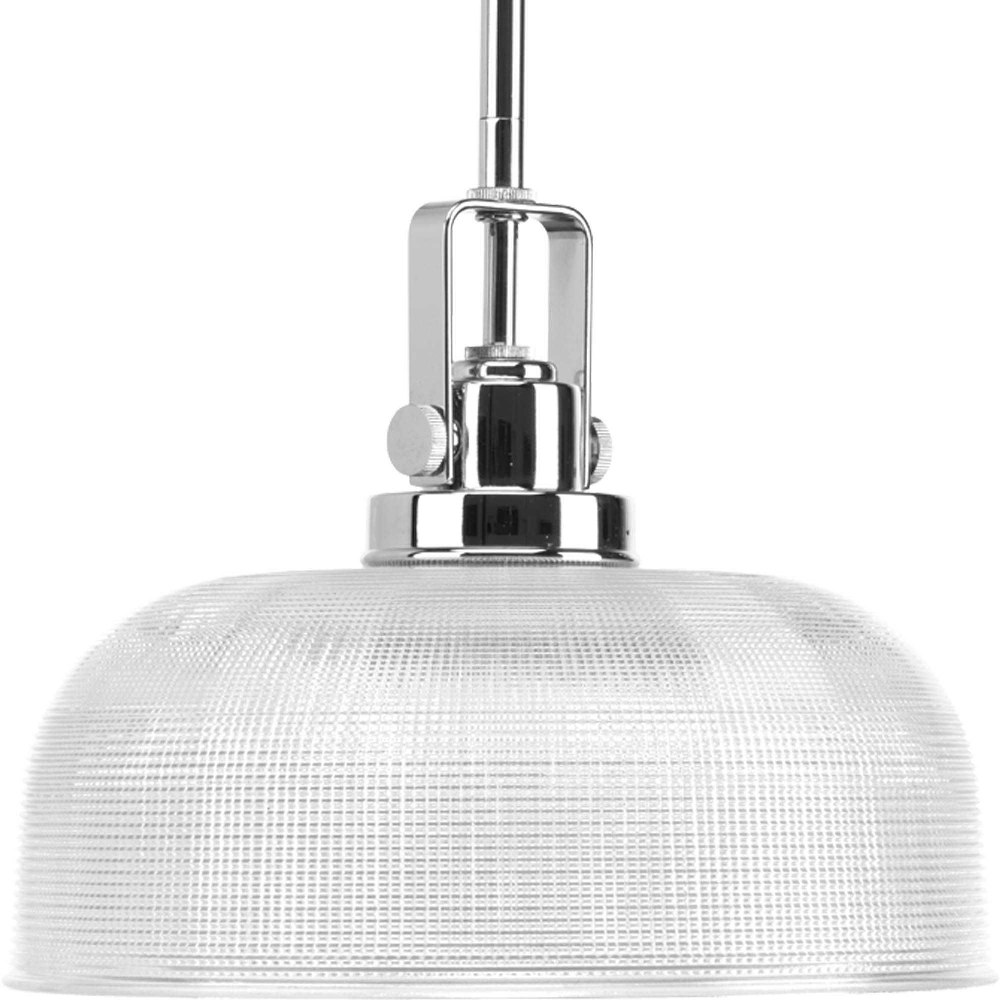 Progress Lighting-P5026-15-Archie - Pendants Light - 1 Light in Coastal style - 10.5 Inches wide by 9.25 Inches high   Chrome Finish with Clear Prismatic Glass