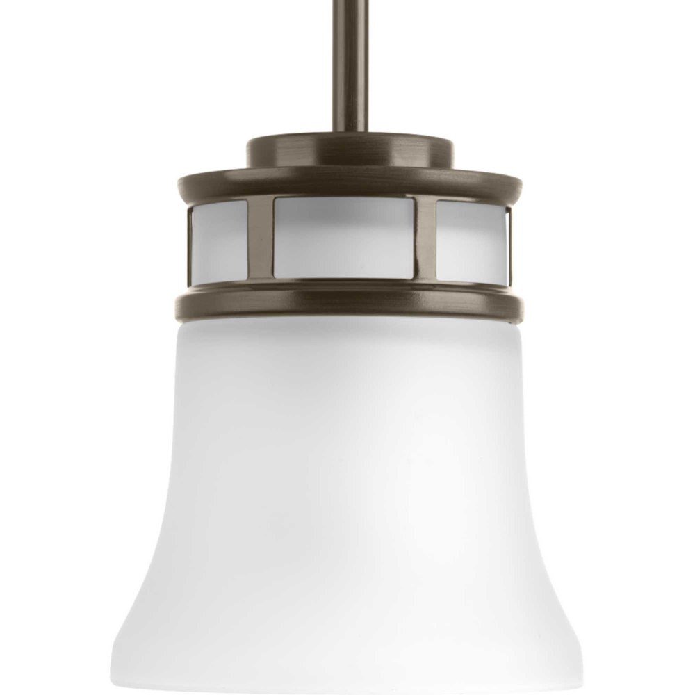 Progress Lighting-P5066-20-Cascadia - Pendants Light - 1 Light in Coastal style - 5.88 Inches wide by 6.75 Inches high Antique Bronze  Antique Bronze Finish with Etched Glass