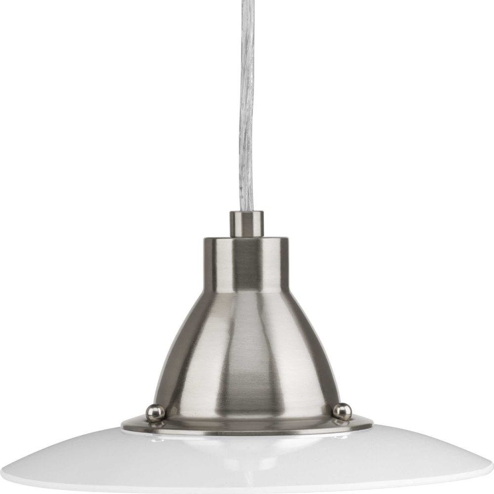 Progress Lighting-P5072-0930K9-Avant LED - Pendants Light - 1 Light in Modern style - 9 Inches wide by 4.75 Inches high Brushed Nickel  Antique Bronze Finish with Clear/Sandblast Glass