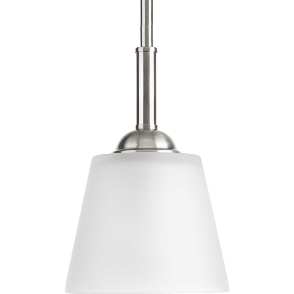 Progress Lighting-P5092-09-Arden - Pendants Light - 1 Light in Farmhouse style - 5.88 Inches wide by 9.63 Inches high Brushed Nickel  Antique Bronze Finish with Etched Glass