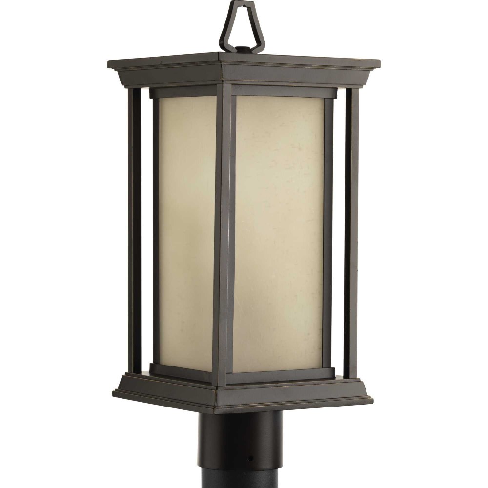 Progress Lighting-P5400-20-Endicott - Outdoor Light - 1 Light in Modern Craftsman and Modern style - 7.38 Inches wide by 17.75 Inches high Antique Bronze  Antique Bronze Finish with Etched Umber Linen