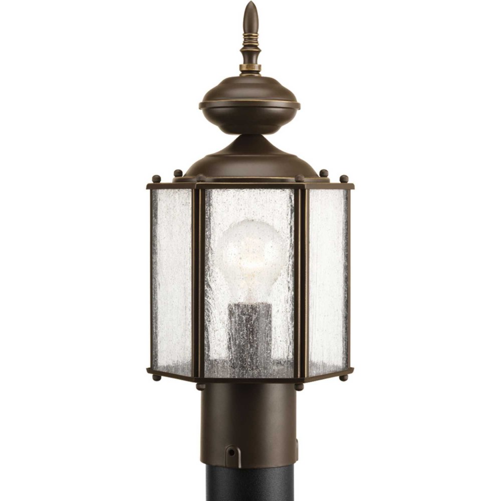 Progress Lighting-P5475-20-Roman Coach - Outdoor Light - 1 Light in Traditional style - 7 Inches wide by 15.75 Inches high   Antique Bronze Finish with Clear Seeded Glass