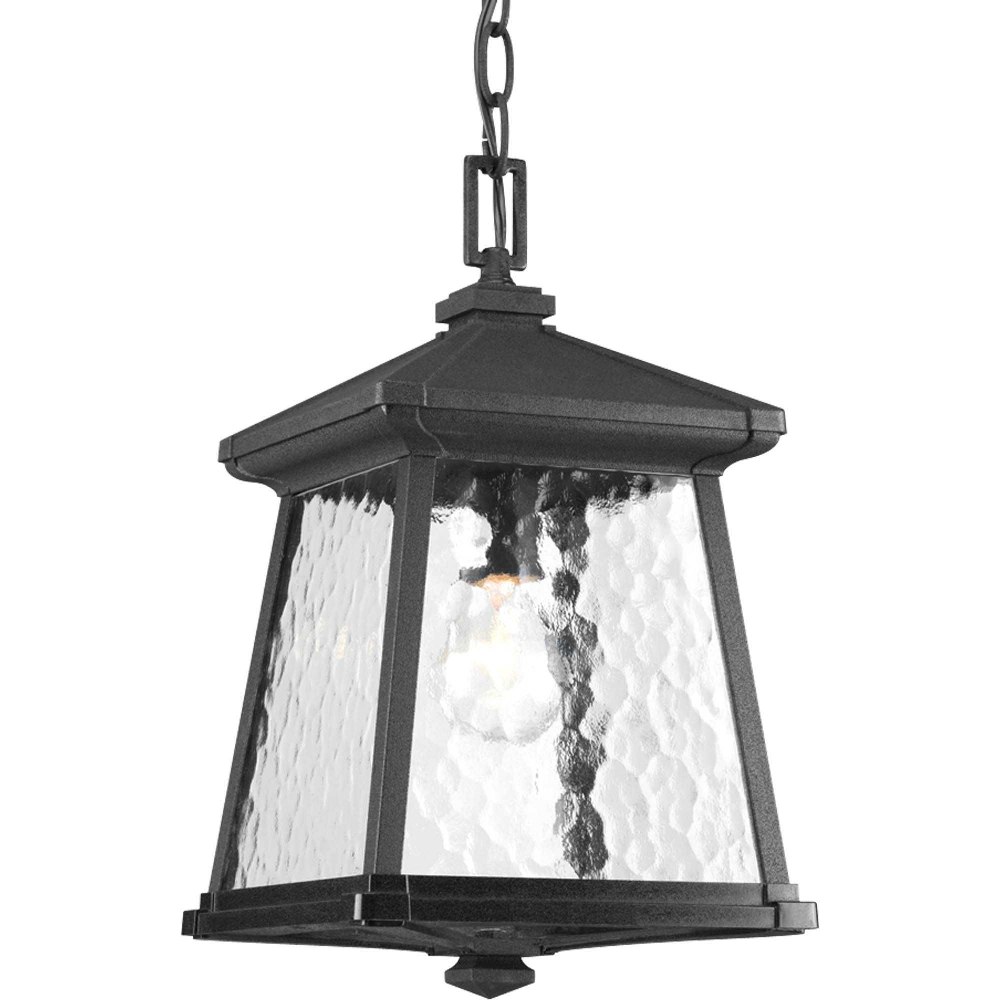 Progress Lighting-P5559-31-Mac - 14.875 Inch Height - Outdoor Light - 1 Light - Line Voltage - Damp Rated   Black Finish with Water Seeded Glass