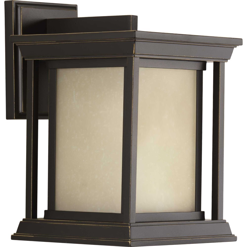 Progress Lighting-P5605-20-Endicott - 10.5 Inch Height - Outdoor Light - 1 Light - Line Voltage - Wet Rated Antique Bronze  Antique Bronze Finish with Etched Umber Linen Glass