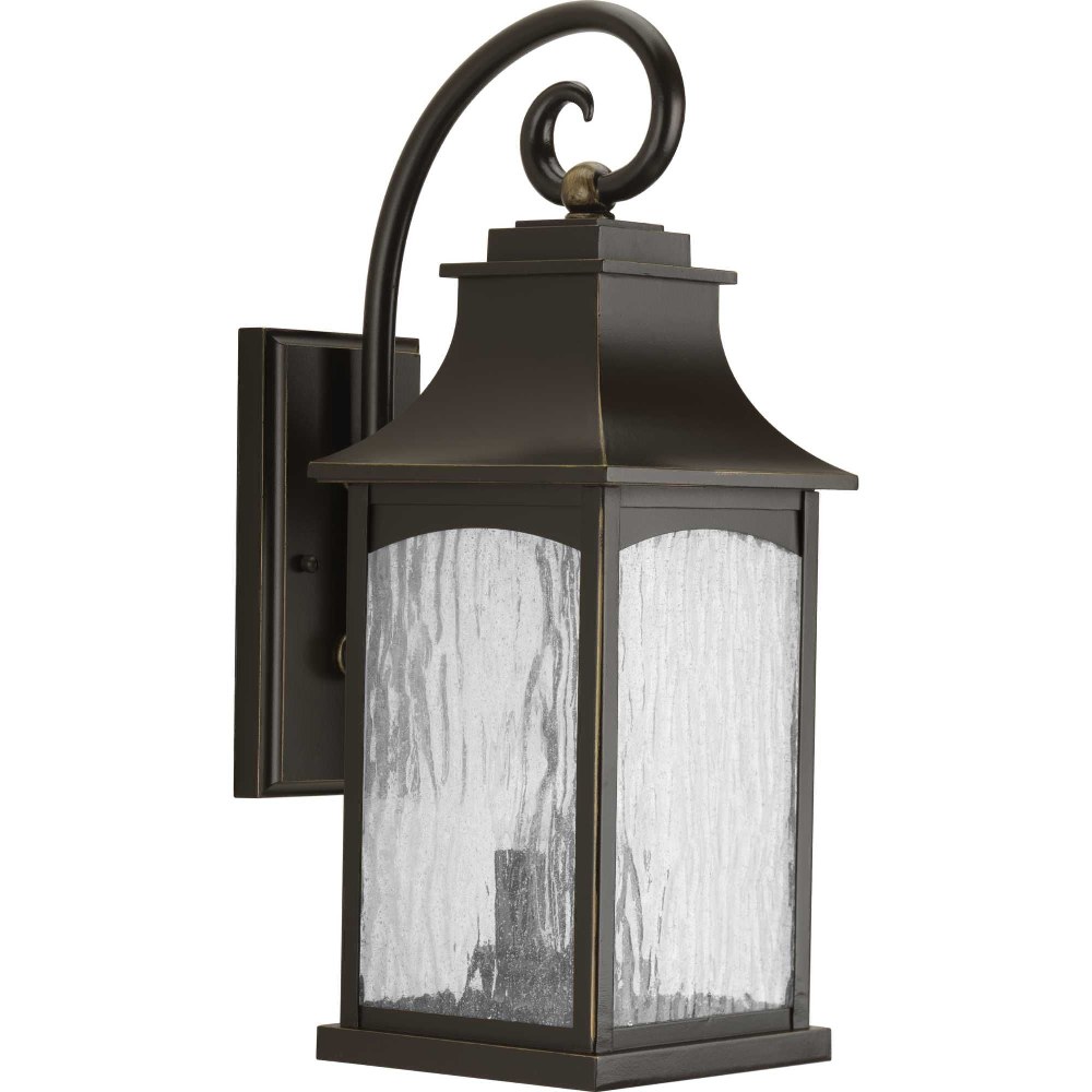 Progress Lighting-P5754-108-Maison - Outdoor Light - 2 Light in Farmhouse style - 7.25 Inches wide by 20 Inches high Oil Rubbed Bronze  Black Finish with Water Seeded Glass