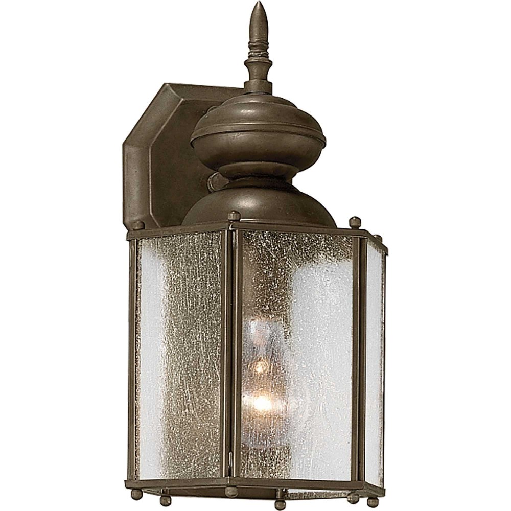Progress Lighting-P5777-20-Roman Coach - Outdoor Light - 1 Light in Traditional style - 7 Inches wide by 12.5 Inches high   Antique Bronze Finish with Clear Seeded Glass
