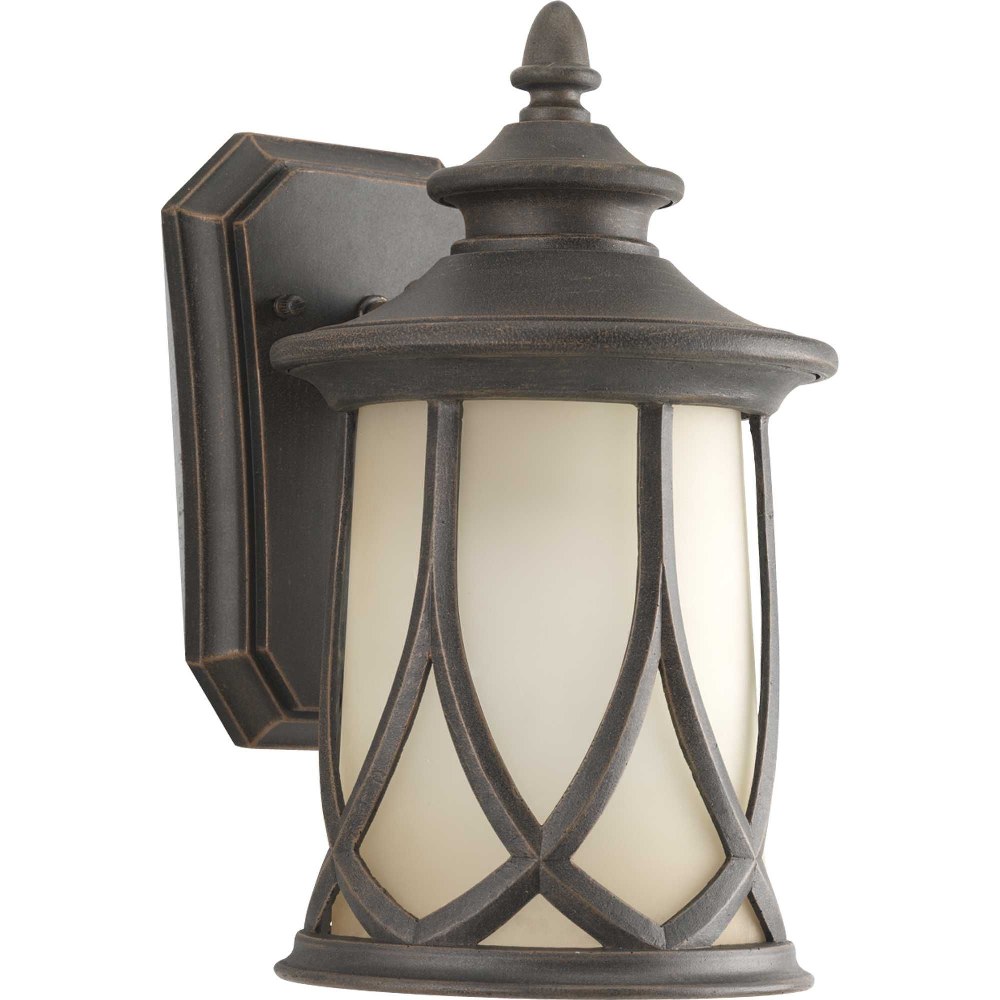 Progress Lighting-P5987-122-Resort - Outdoor Light - 1 Light in Modern Craftsman and Rustic and Transitional style - 6.5 Inches wide by 10.88 Inches high   Aged Copper Finish with Gradual Umber Glass