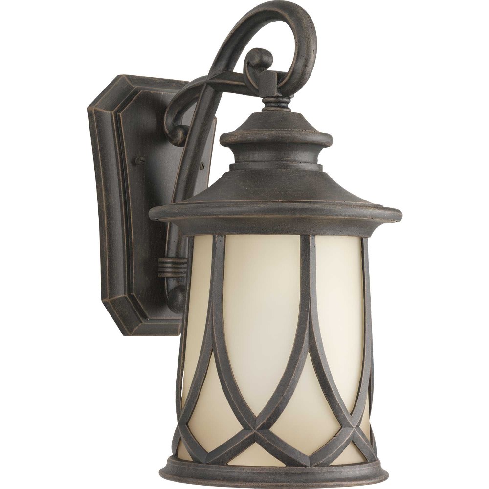 Progress Lighting-P5988-122-Resort - Outdoor Light - 1 Light in Modern Craftsman and Rustic and Transitional style - 8.5 Inches wide by 15.88 Inches high   Aged Copper Finish with Gradual Umber Glass