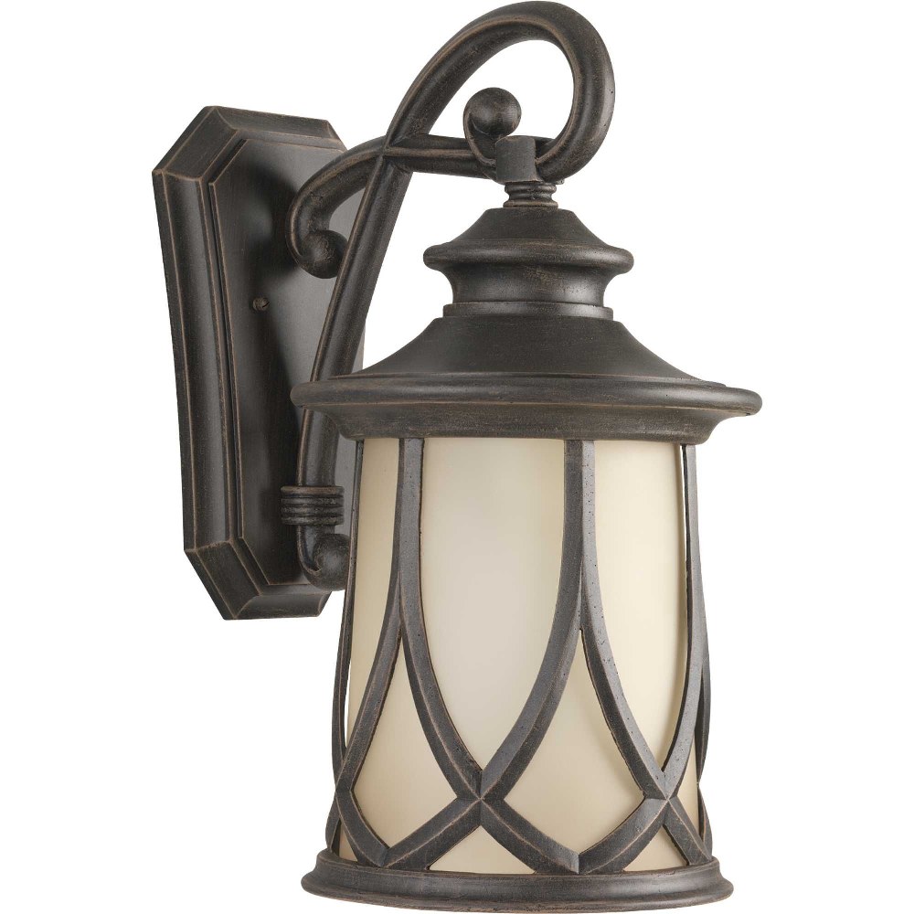 Progress Lighting-P5989-122-Resort - Outdoor Light - 1 Light in Modern Craftsman and Rustic and Transitional style - 10.5 Inches wide by 19.75 Inches high   Aged Copper Finish with Gradual Umber Glass