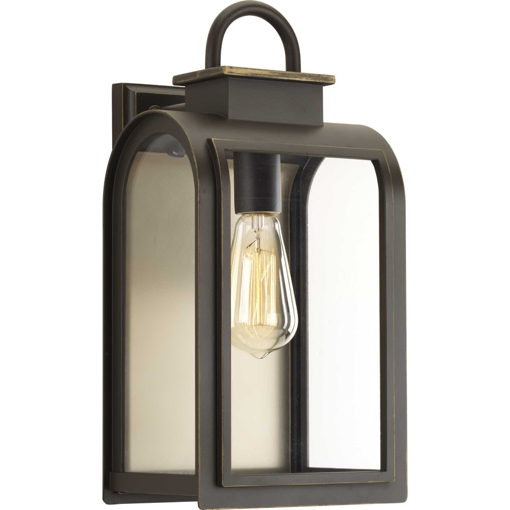 Progress Lighting-P6031-108-Refuge - Outdoor Light - 1 Light in Coastal style - 8 Inches wide by 16 Inches high   Oil Rubbed Bronze Finish with Clear/Etched Umber Glass