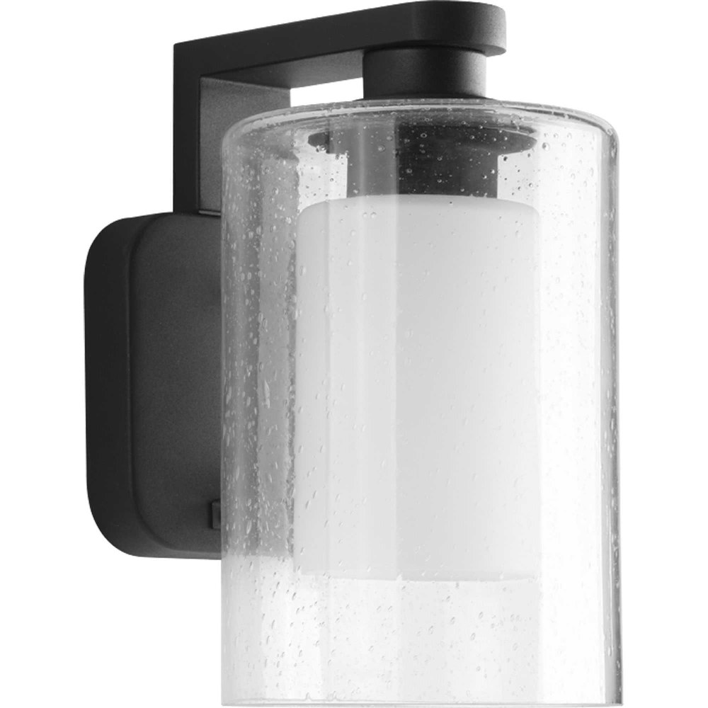Progress Lighting-P6038-31-Compel - Outdoor Light - 1 Light in Modern style - 5.75 Inches wide by 9.88 Inches high   Black Finish with Clear seeded Glass