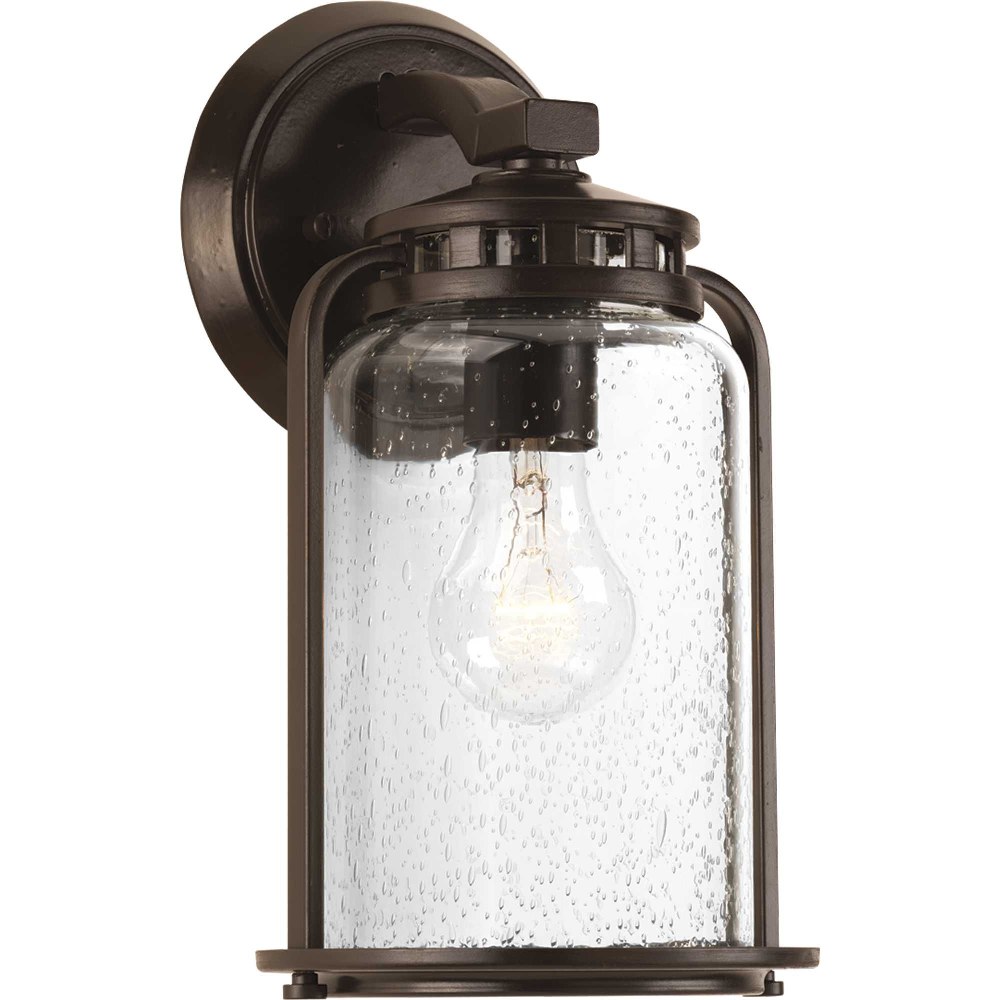 Progress Lighting-P6043-20-Botta - Outdoor Light - 1 Light in Coastal style - 6.25 Inches wide by 11.63 Inches high   Antique Bronze Finish with Clear Seeded Glass