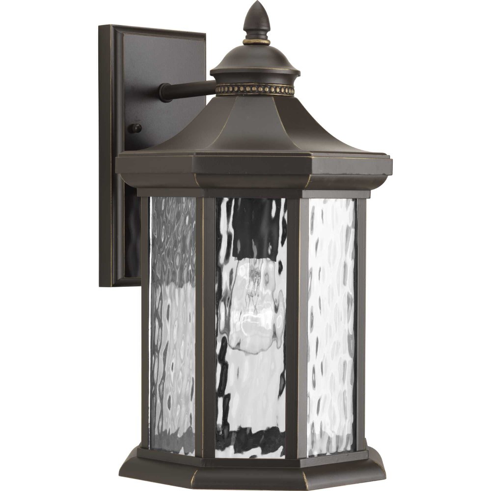 Progress Lighting-P6072-20-Edition - Outdoor Light - 1 Light in Transitional and Traditional style - 9 Inches wide by 15.88 Inches high Antique Bronze  Black Finish with Water Glass