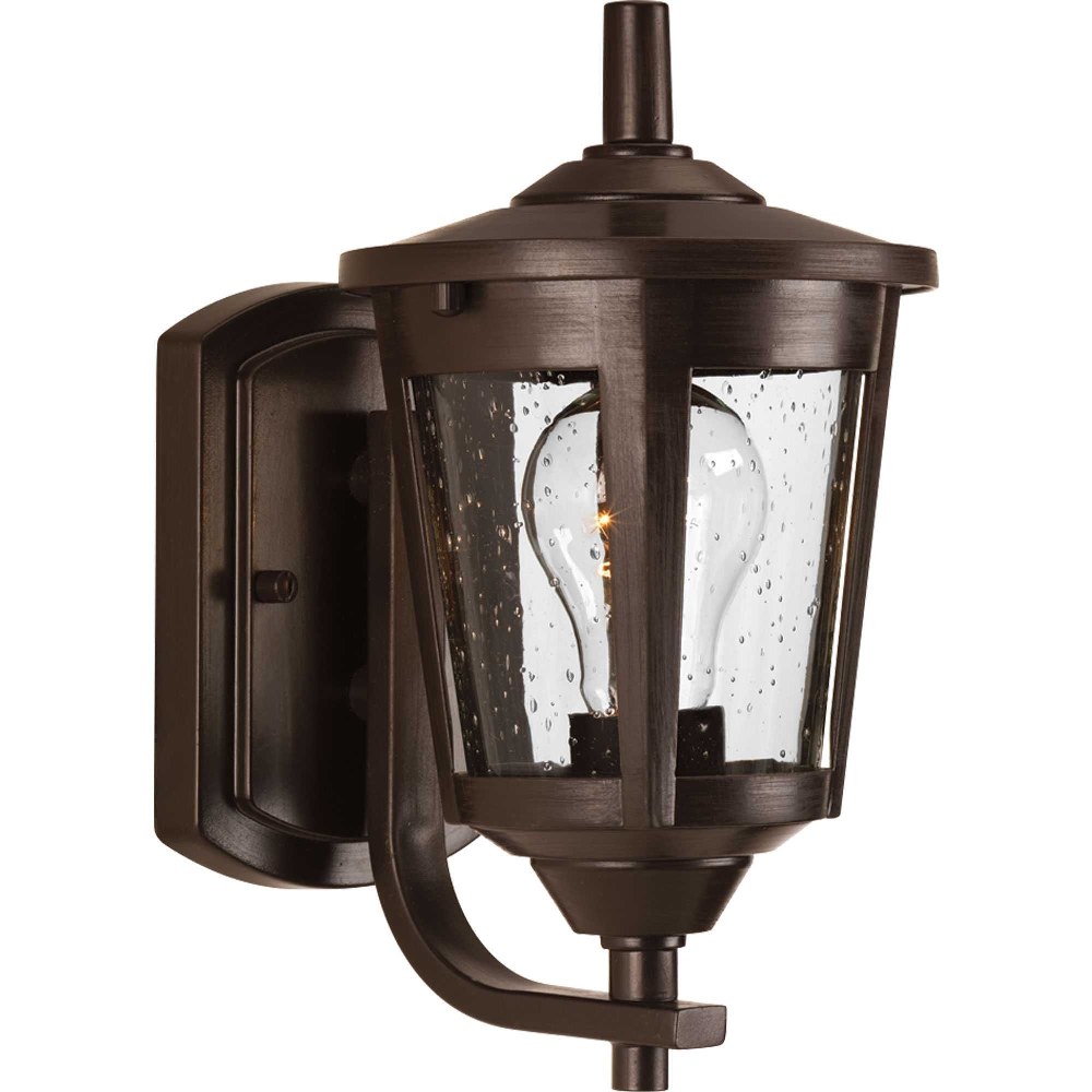 Progress Lighting-P6073-20-East Haven - Outdoor Light - 1 Light in Transitional style - 5.75 Inches wide by 10.38 Inches high Antique Bronze  Black Finish with Clear Seeded Glass