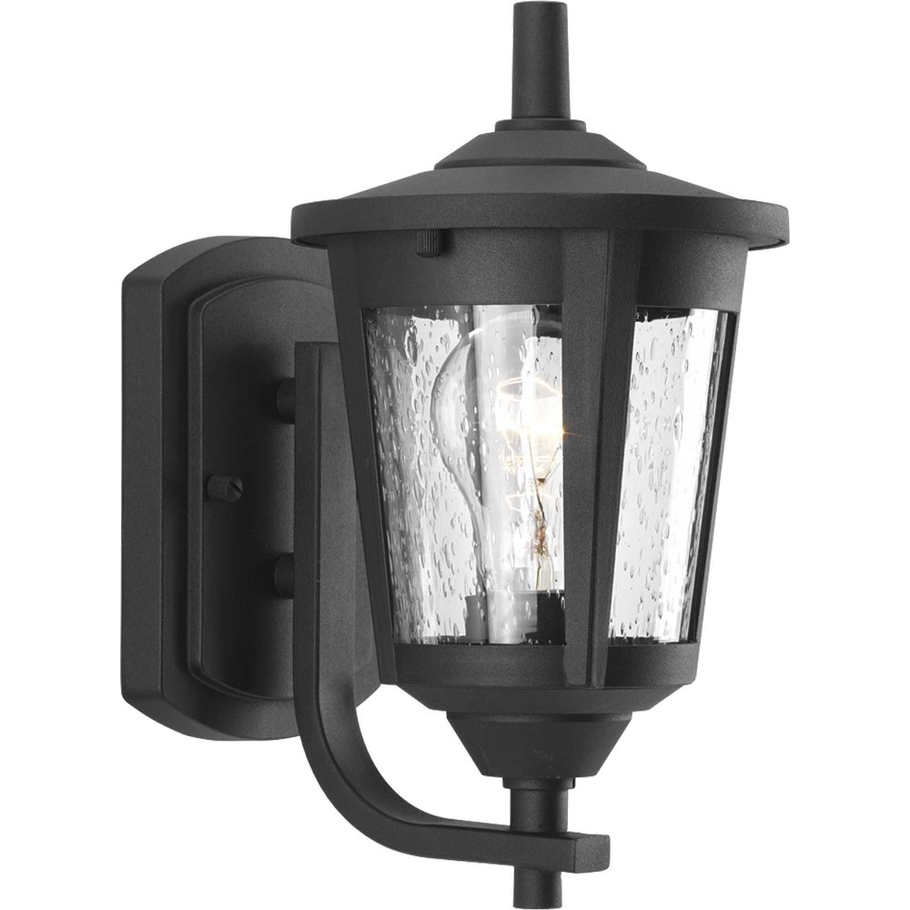 Progress Lighting-P6073-31-East Haven - Outdoor Light - 1 Light in Transitional style - 5.75 Inches wide by 10.38 Inches high Black  Black Finish with Clear Seeded Glass