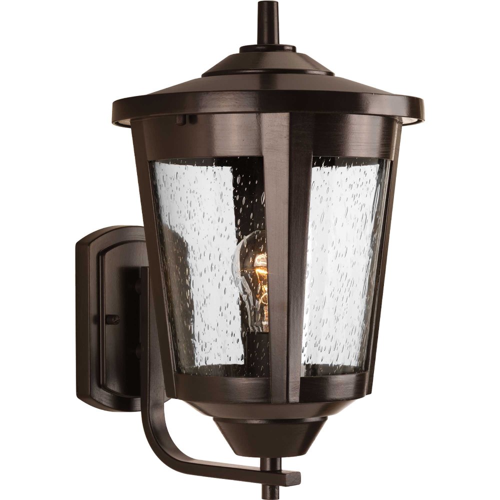 Progress Lighting-P6075-20-East Haven - Outdoor Light - 1 Light in Transitional style - 9.5 Inches wide by 15.13 Inches high Antique Bronze  Black Finish with Clear Seeded Glass