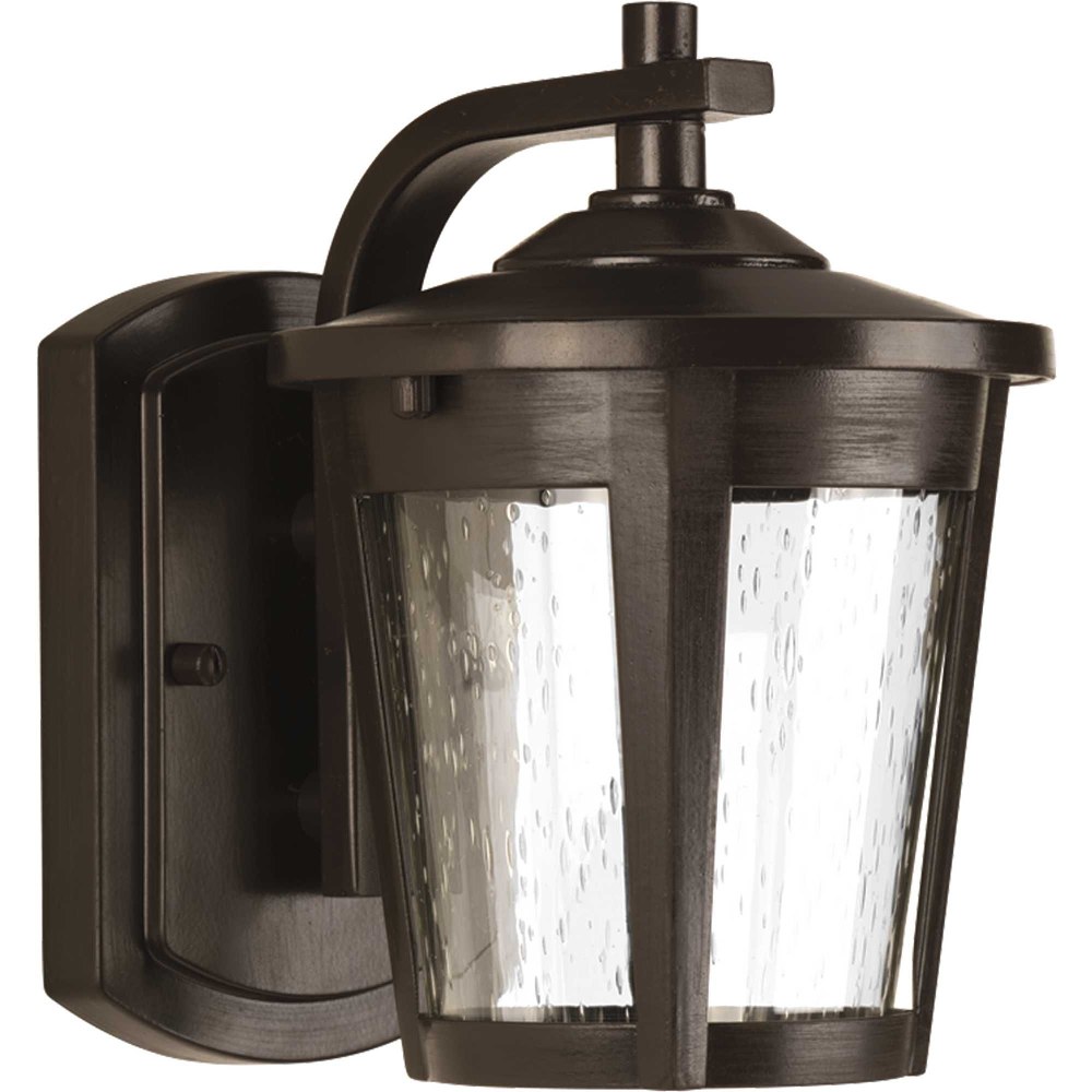 Progress Lighting-P6077-2030K9-East Haven LED - Outdoor Light - 1 Light in Transitional style - 5.75 Inches wide by 7.88 Inches high Antique Bronze  Black Finish with Clear Seeded Glass