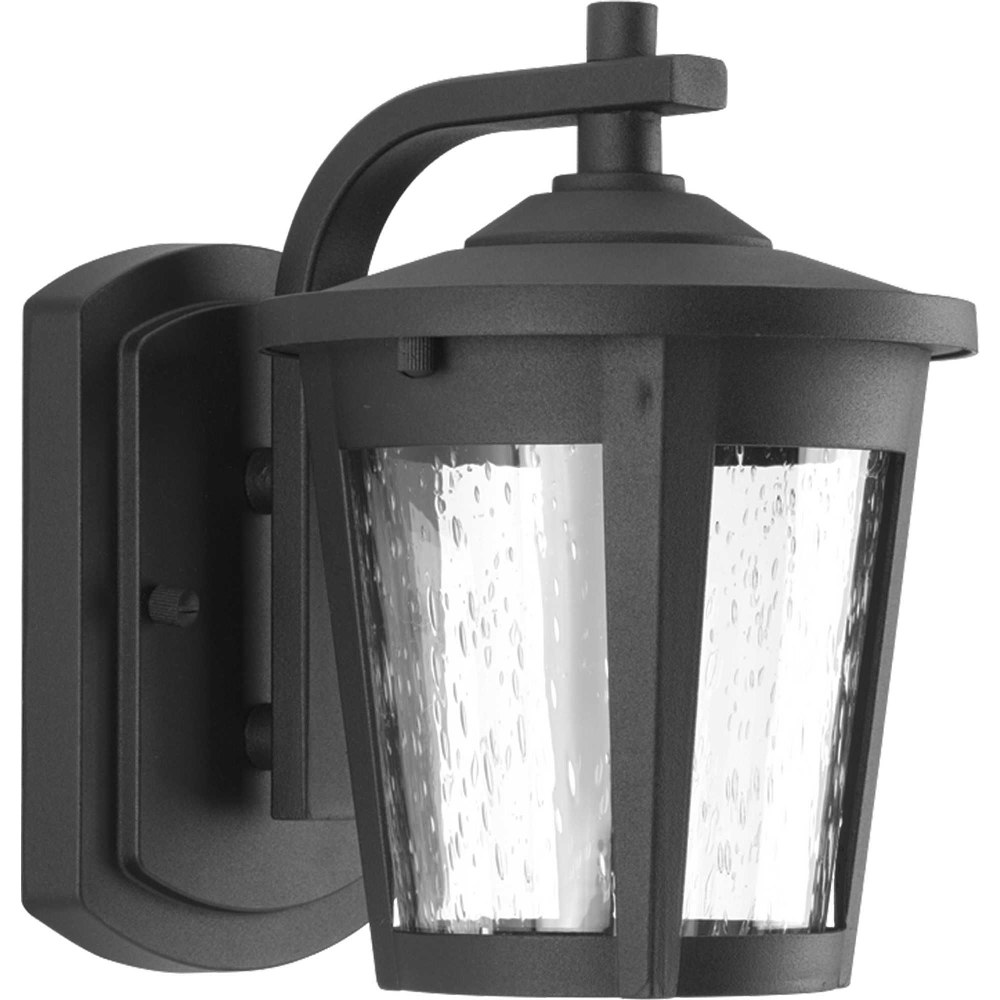 Progress Lighting-P6077-3130K9-East Haven LED - Outdoor Light - 1 Light in Transitional style - 5.75 Inches wide by 7.88 Inches high Black  Black Finish with Clear Seeded Glass