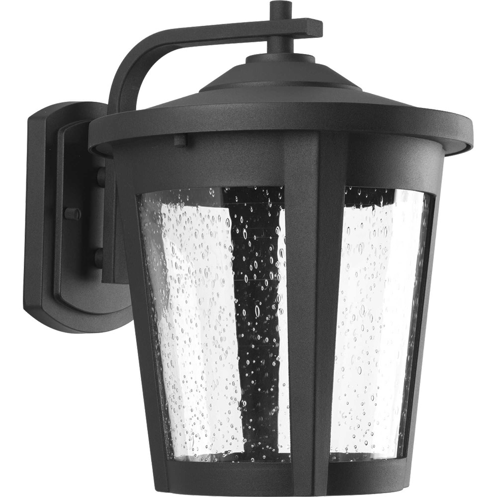 Progress Lighting-P6079-3130K9-East Haven LED - Outdoor Light - 1 Light in Transitional style - 9.5 Inches wide by 12 Inches high Black  Black Finish with Clear Seeded Glass