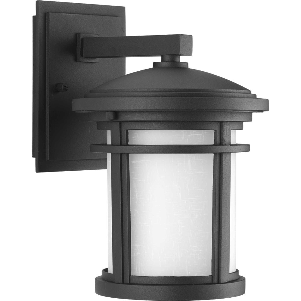 Progress Lighting-P6084-31-Wish LED - Outdoor Light - 1 Light - Cylinder Shade - in Modern Craftsman and Transitional style - 7 Inches wide by 10.38 Inches high Black Incandescent Black