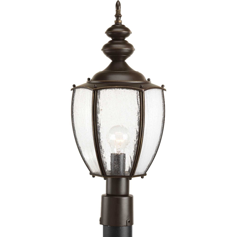 Progress Lighting-P6417-20-Roman Coach - Outdoor Light - 1 Light - Curved Panels Shade in Traditional style - 8.5 Inches wide by 22.63 Inches high Antique Bronze  Black Finish