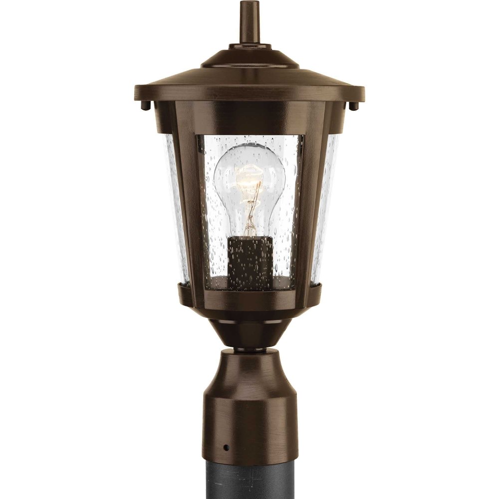 Progress Lighting-P6425-20-East Haven - Outdoor Light - 1 Light in Transitional style - 7.5 Inches wide by 15 Inches high Antique Bronze  Black Finish with Clear Seeded Glass