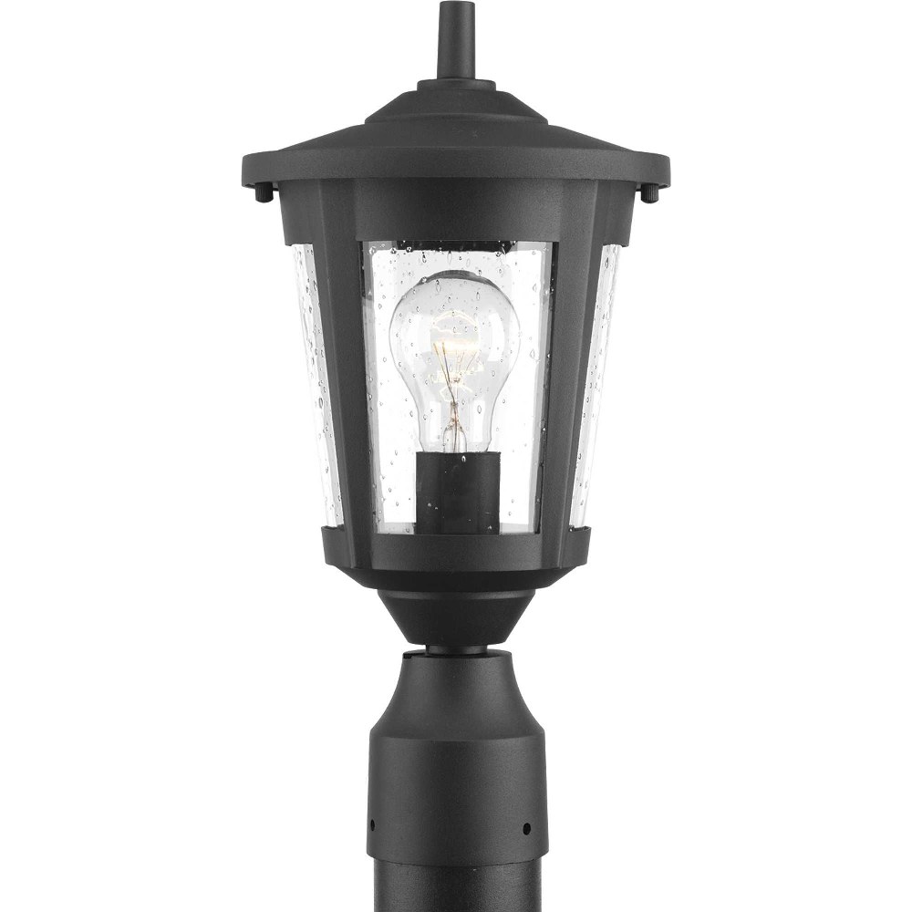 Progress Lighting-P6425-31-East Haven - Outdoor Light - 1 Light in Transitional style - 7.5 Inches wide by 15 Inches high Black  Black Finish with Clear Seeded Glass