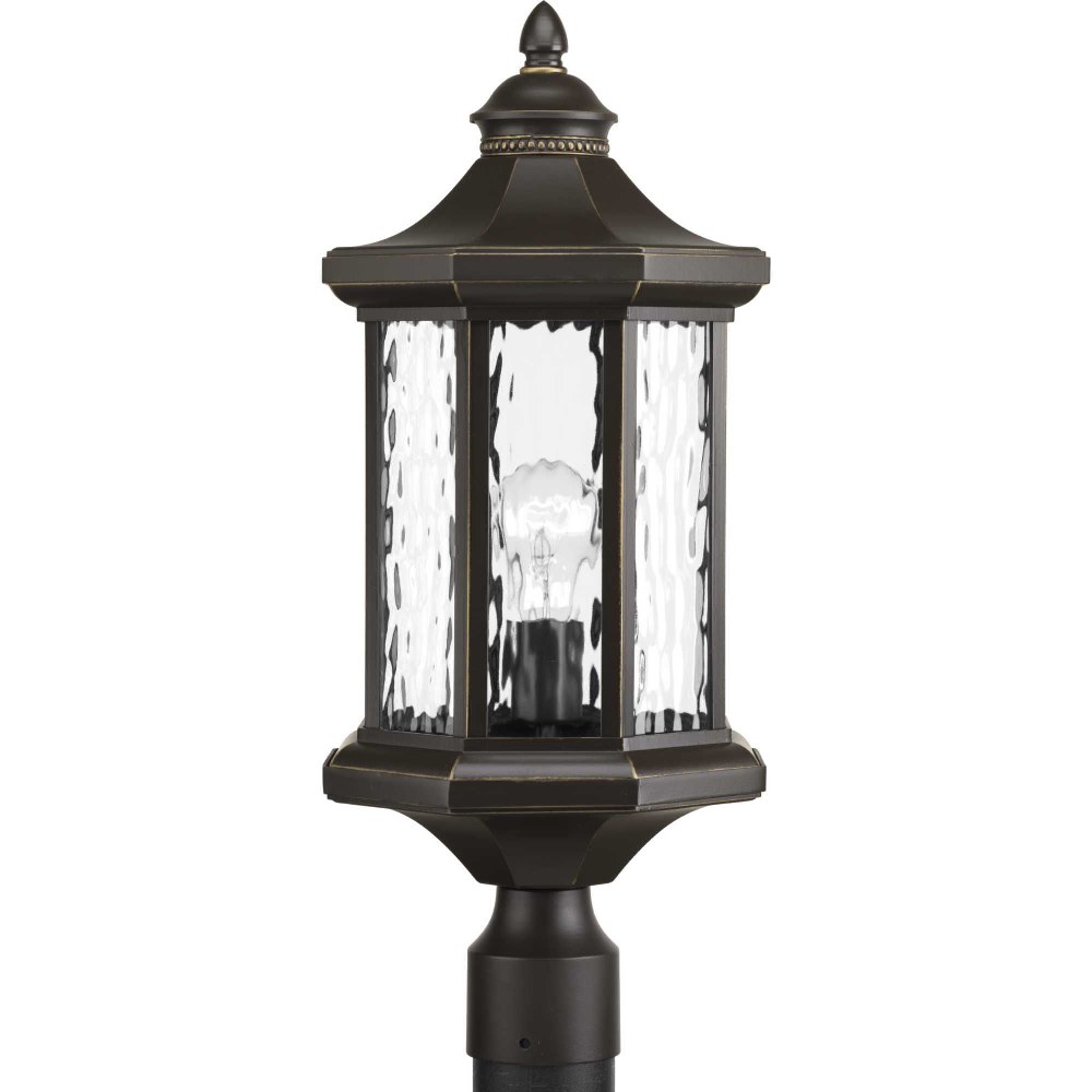 Progress Lighting-P6429-20-Edition - Outdoor Light - 1 Light in Transitional and Traditional style - 9 Inches wide by 21.88 Inches high Antique Bronze  Black Finish with Water Glass