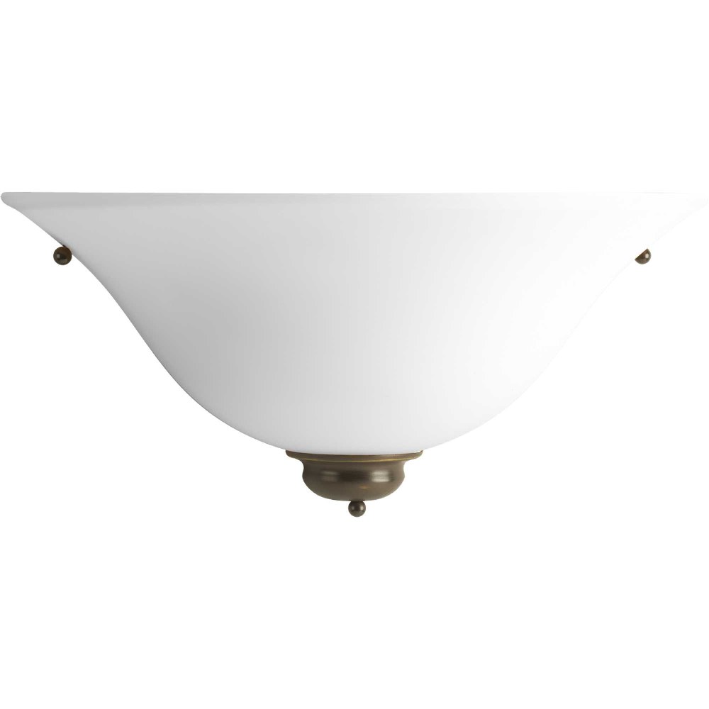 Progress Lighting-P7153-20W-Sconce - Wall Sconces Light - 1 Light - Flared Cone Shade in Modern style - 15.38 Inches wide by 7 Inches high Antique Bronze  Antique Bronze Finish with Etched White Glass