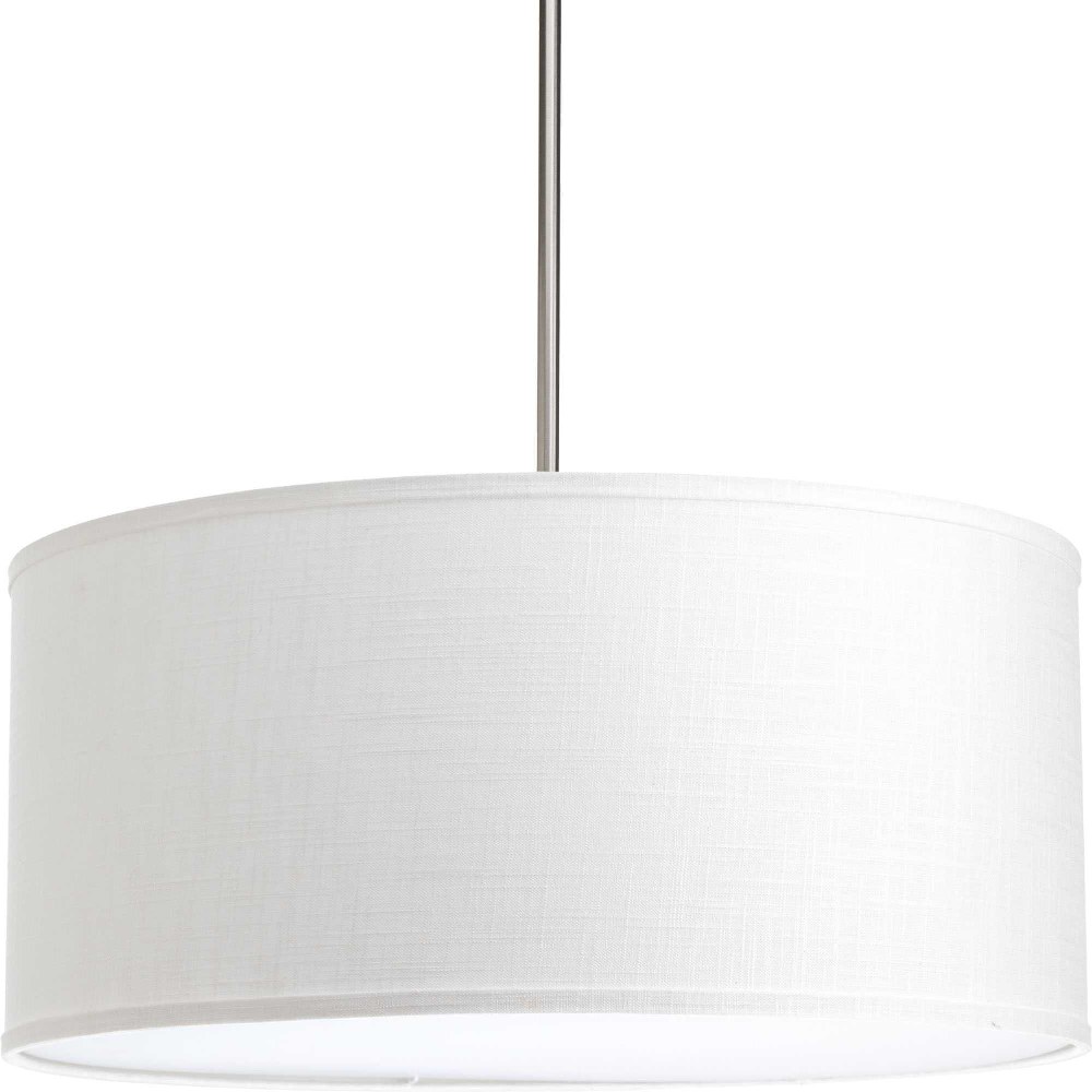 Progress Lighting-P8830-30-Markor - Drum Shade in Transitional and Modern style - 22 Inches wide by 10 Inches high White Summer Harvest Linen Finish