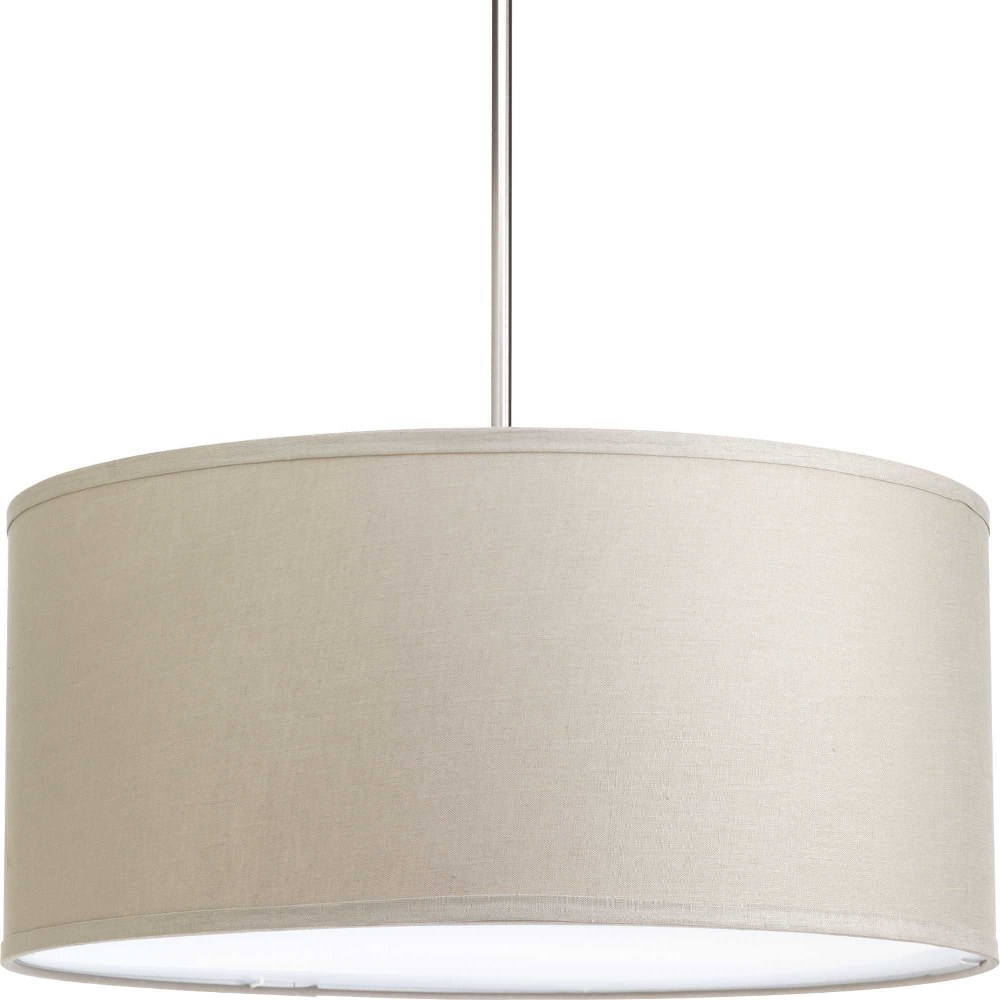 Progress Lighting-P8830-59-Markor - Drum Shade in Transitional and Modern style - 22 Inches wide by 10 Inches high White Harvest Harvest Linen Finish