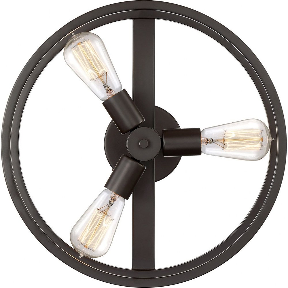 Quoizel Lighting NHR1715BN New Harbor - 3 Light Semi-Flush