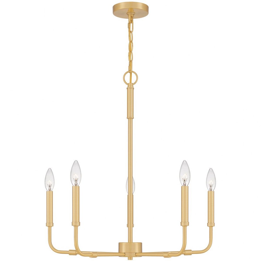 Quoizel Lighting-ABR5024AB-Abner - 5 Light Chandelier in Transitional style - 24 Inches wide by 25.25 Inches high Aged Brass  Aged Brass Finish