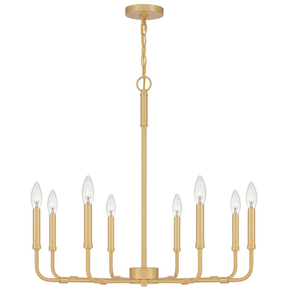 Quoizel Lighting-ABR5028AB-Abner - 8 Light Chandelier in Transitional style - 28 Inches wide by 26 Inches high Aged Brass  Aged Brass Finish