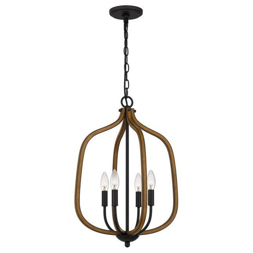 Quoizel Lighting-ASH31433B-Ashley Harbor - 4 Light Large Pendant In Farmhouse Style-22.75 Inches Tall and 16.25 Inches Wide