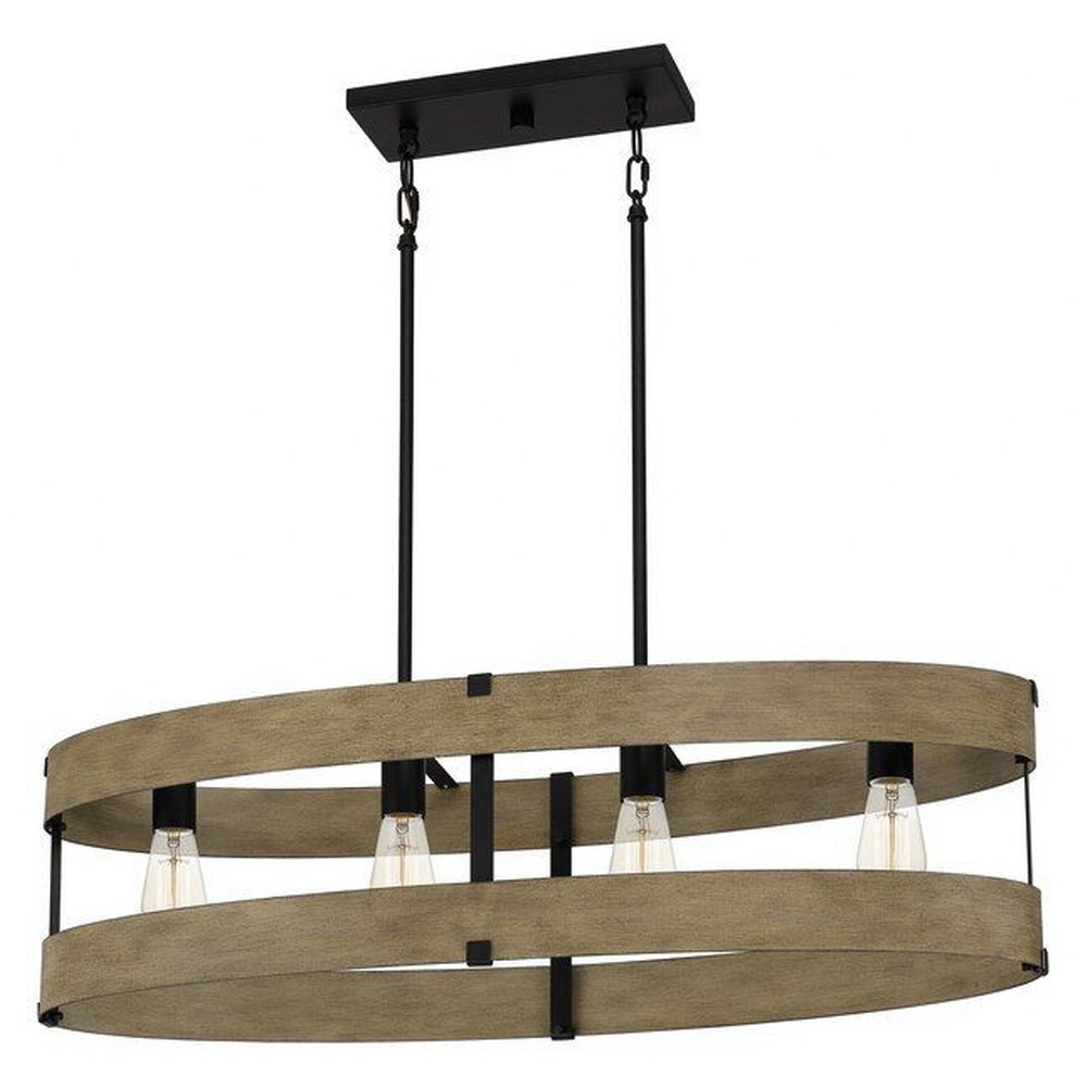 Quoizel Lighting-ASH33120A-Ashley Harbor - 4 Light Large Chandelier In Farmhouse Style-10.5 Inches Tall and 36 Inches Wide