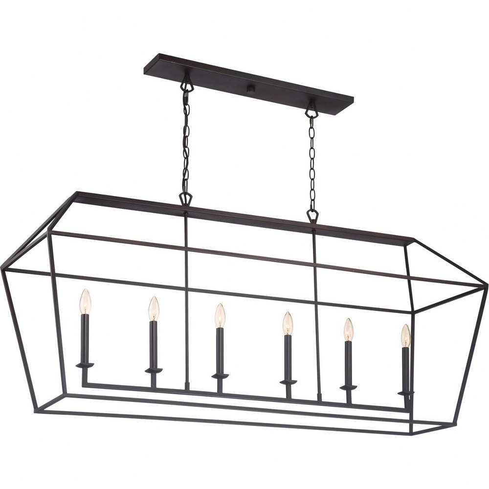 Quoizel Lighting-AVY654PN-Aviary - 6 Light Large Island - 25.5 Inches high Palladian Bronze  Palladian Bronze Finish