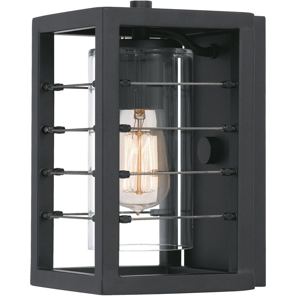 Quoizel Lighting-BIM8406EK-Bimini - 1 Light Small Outdoor Wall Lantern   Earth Black Finish with Clear Glass