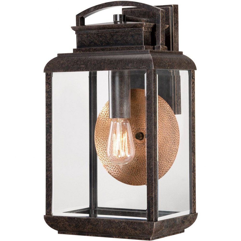Quoizel Lighting-BRN8410IB-Byron 18 Inch Large Outdoor Wall Lantern Transitional Aluminum   Imperial Bronze Finish with Clear Beveled Glass