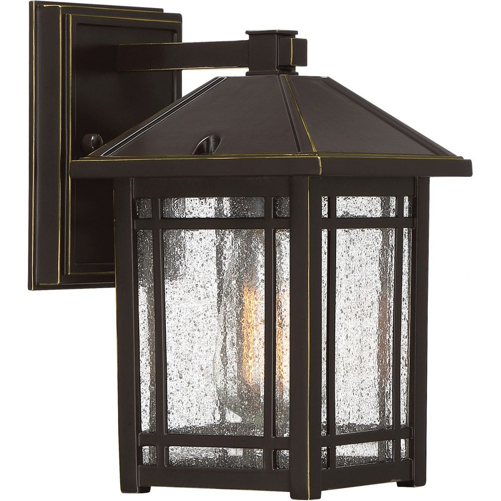 Quoizel Lighting-CPT8406PN-Cedar Point - 1 Light Outdoor Hanging Lantern - 9.75 Inches high   Palladian Bronze Finish with Clear Seedy Glass