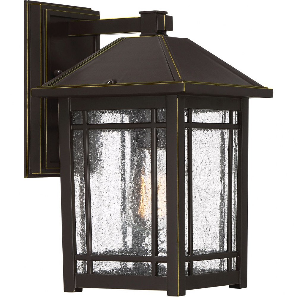 Quoizel Lighting-CPT8408PN-Cedar Point - 1 Light Outdoor Hanging Lantern - 13 Inches high   Palladian Bronze Finish with Clear Seedy Glass